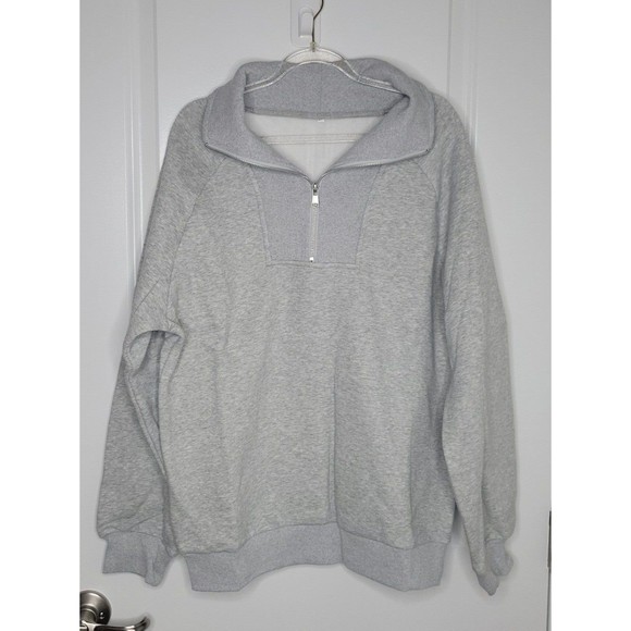 Half zip oversized sweatshirt - Picture 1 of 6